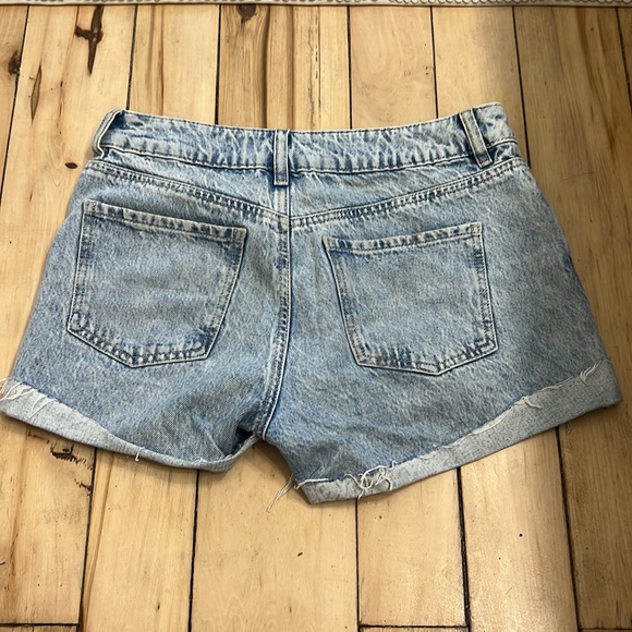 high waisted denim garage shorts - Picture 2 of 3